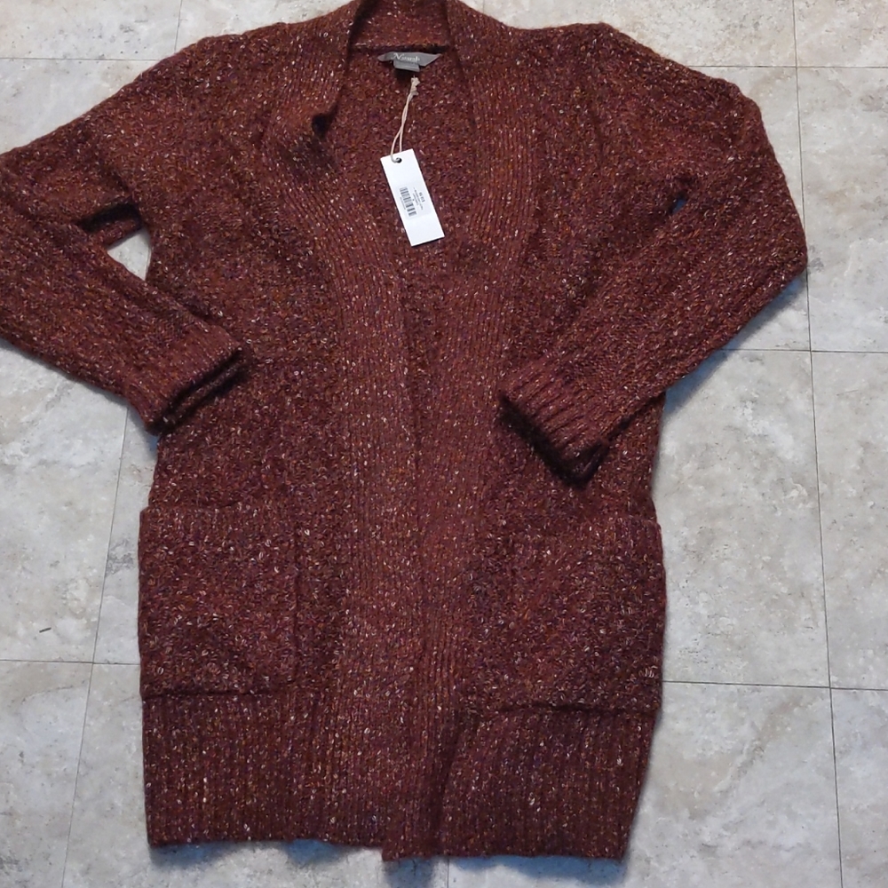 Natural Reflections NWT marked open front cardigan